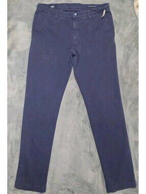 Mason's Italy New York Jersey Stretch Chino Pants Navy Blue Men's IT 50 US 34
